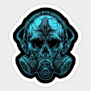 gas mask skull Sticker